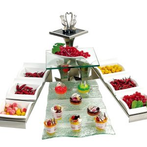 Kệ kính trưng bày thức ăn quầy buffet-MOD062