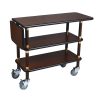 Xe phục vụ bằng gỗ 3 tầng có mặt bàn nối dài-TRO033