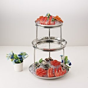 Kệ 3 tầng inox trang trí quầy buffet-MOD030