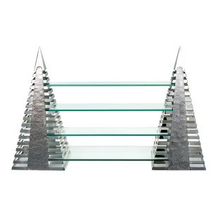 Kệ inox trưng bày thức ăn quầy buffet hình tháp-MOD060