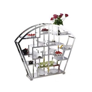 Kệ inox hình cánh quạt trưng bày bánh quầy buffet-MOD045