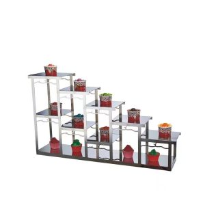 Kệ inox hình bậc thang 5 cấp trưng bày bánh quầy buffet-MOD041