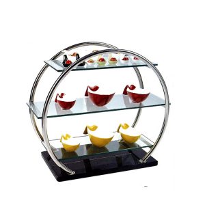 Kệ tròn inox trưng bày bánh quầy buffet-MOD064