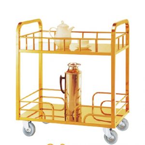 Xe chở đồ uống inox 2 tầng-TRO063
