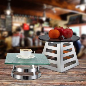 Đôn inox trưng bày thức ăn quầy buffet-PED014