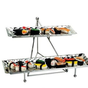 Kệ 2 tầng inox trang trí quầy buffet-MOD029