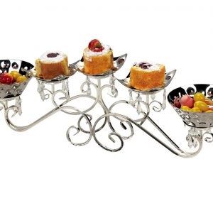 Kệ inox trưng bày thức ăn quầy buffet-MOD049