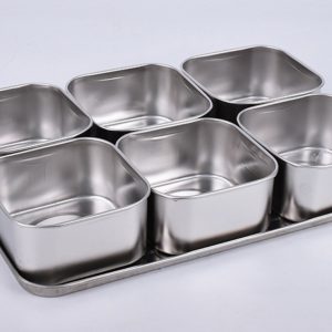 Bộ khay inox đựng gia vị-INT004