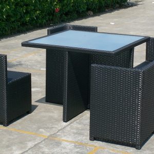 Bộ bàn ghế 4 chỗ hình vuông-PAT003