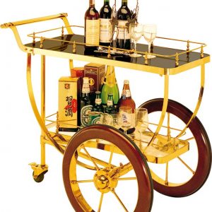 Xe chở đồ uống inox 3 bánh cao cấp-TRO024