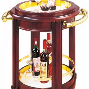 Xe phục vụ rượu bằng gỗ 2 tầng-TRO051