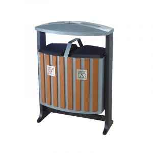 Thùng rác ngoài trời có mái che-TRAA013