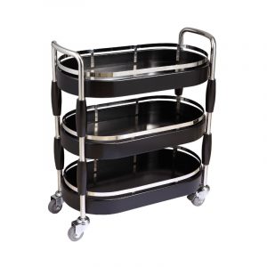 Xe phục vụ rượu bằng gỗ 3 tầng cao cấp-TRO057