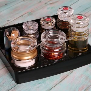 Bộ lọ gia vị bằng thủy tinh 7 cái-JAR008