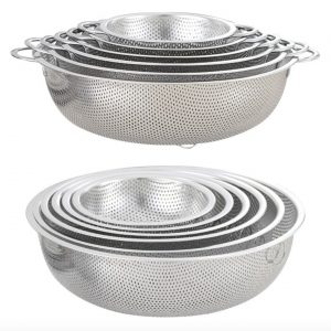 Bộ thau rỗ inox 6 cái-INT028