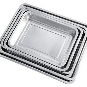 Bộ khay inox hình chữ nhật-INT005