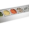 Kệ inox trưng bày thức ăn 6 hộc-MOD026